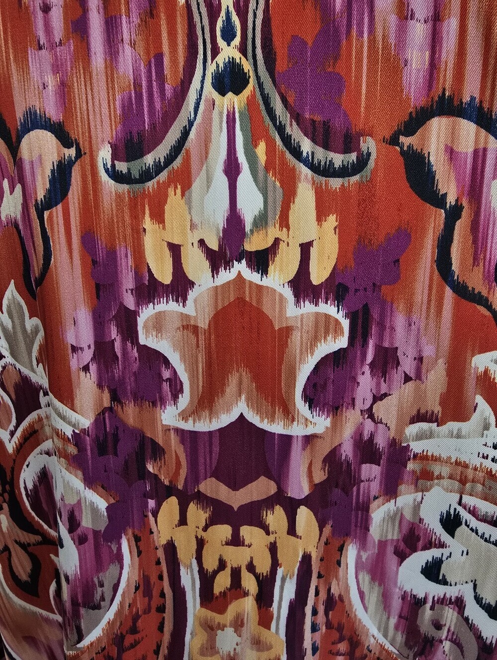 Chico's Multicolor Boho Paisley Duster, Cardigan, Kimono 3/4 Sleeve - Picture 9 of 12